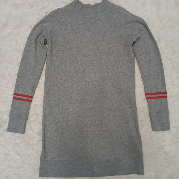 Free People Women's Gray Stripped Long Sleeves Dress Size M - Picture 2 of 8